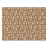 Roze en bruin Floral Pattern Tafelkleed (Voorkant (Horizontaal))