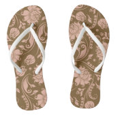 Roze en bruin Floral Pattern Teenslippers (Voetbed)
