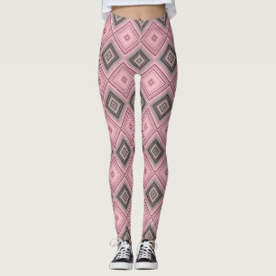 Roze en bruin patroon leggings