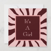 Roze en bruin Zebra Kaart (Achterkant)