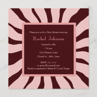 Roze en bruin Zebra Kaart