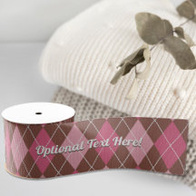 Roze en bruine argyle Pattern Knit - Optionele tek