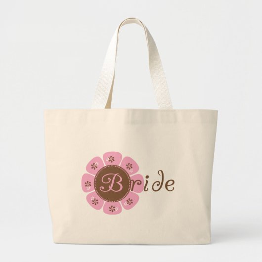 Roze en bruine bloemkool overhemden en cadeaus grote tote bag (Voorkant)