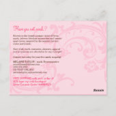 Roze en bruine Briefkaart (Achterkant)