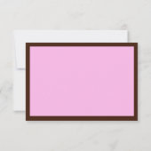 Roze en bruine bruiloft RSVP (Achterkant)