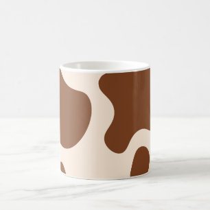 Roze en Bruine Koeienprint Koffiemok
