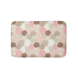 Roze en bruine maanpatroon badmat