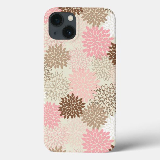 Roze en bruine maanpatroon Case-Mate iPhone case (Achterkant)