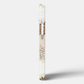 Roze en bruine maanpatroon Case-Mate iPhone case (Achterkant / Links)