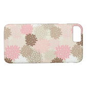 Roze en bruine maanpatroon Case-Mate iPhone case (Achterkant (Horizontaal))