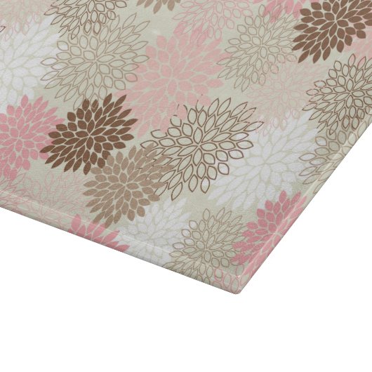 Roze en bruine maanpatroon snijplank (Hoek)