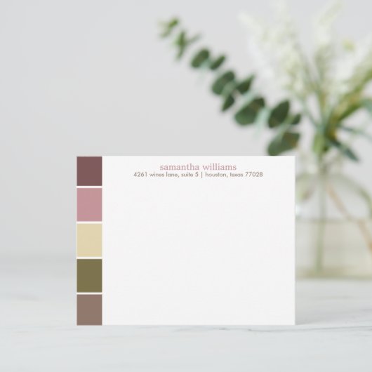 Roze en bruine moderne decoratieve kleurenblokken (Staand voorkant)