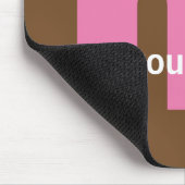 Roze en bruine monogram - letter M Muismat (Hoek)