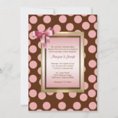 Roze en bruine pokadop Sjabloon Kaart (Voorkant)