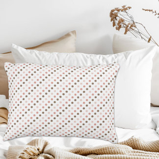 Roze en Bruine Polka Dot Accent Pillow Kussen