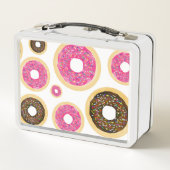 Roze en bruine sprinkhanen donuts Modern Fun Cute (Achterkant)
