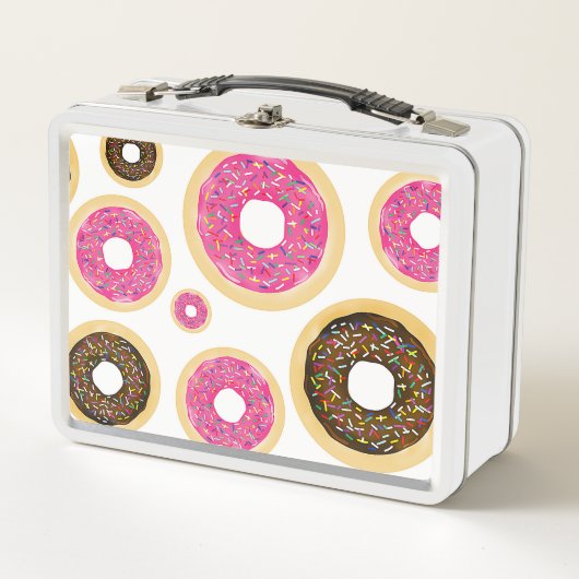 Roze en bruine sprinkhanen donuts Modern Fun Cute (Voorkant)