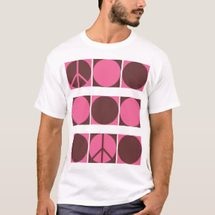 Roze en bruine Stippen T-shirt