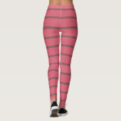 Roze en bruine strepen leggings (Achterkant)