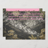 Roze en Camo Uitnodiging (Voorkant / Achterkant)