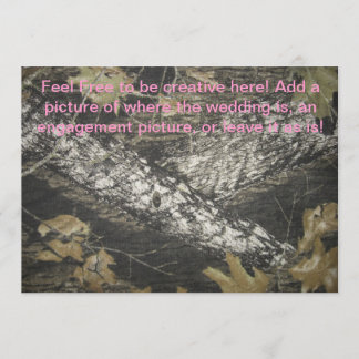 Roze en Camo Uitnodiging