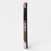 Roze en chocolade bruin flessenpatroon Case-Mate iPhone case (Achterkant/links)