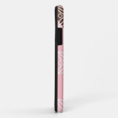 Roze en chocolade bruin flessenpatroon Case-Mate iPhone case (Achterkant/rechts)