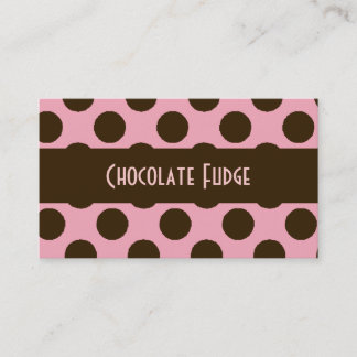 Roze en chocolade bruin visitekaartje