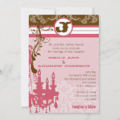 Roze en chocolade bruine  luchters kaart (Achterkant)