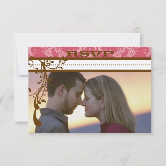 Roze en chocolade bruine luchters RSVP (Voorkant)