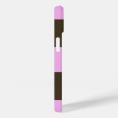 Roze en chocolade bruine strepen van STaylor Case-Mate iPhone Case (Achterkant / Rechts)