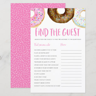 Roze en chocolade donuts Zoek het gastspel