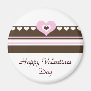 Roze en chocolade Harten Valentijnsdag Magneet
