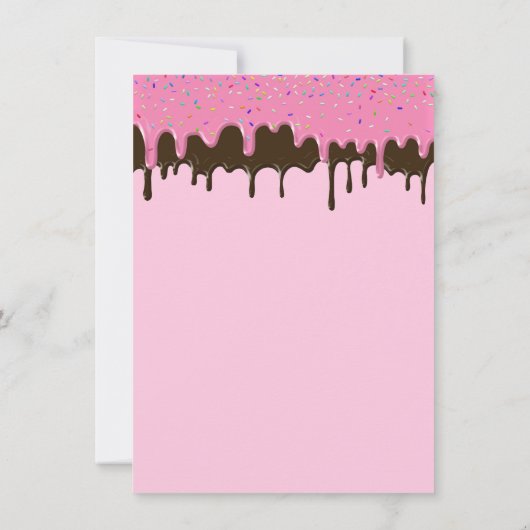 Roze en chocolade ijs vanaf de geboorte in kaart (Achterkant)