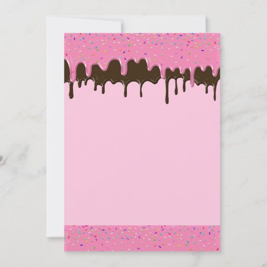 Roze en chocolade ijs vanaf de geboorte in kaart (Achterkant)