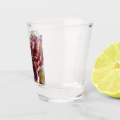 Roze en Cream-anjers Shot Glas (Rechts)