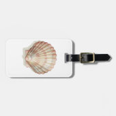 Roze en Cream Seashell Bagagelabel (Voorkant horizontaal)