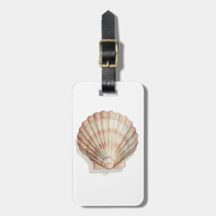 Roze en Cream Seashell Bagagelabel
