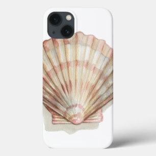 Roze en Cream Seashell iPhone 13 Hoesje