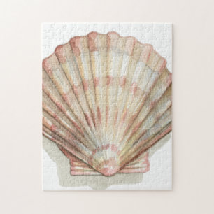 Roze en Cream Seashell Legpuzzel