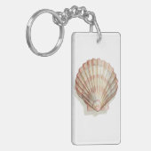Roze en Cream Seashell Sleutelhanger (Voorkant Links)