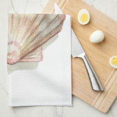 Roze en Cream Seashell Theedoek (Quarter Fold)