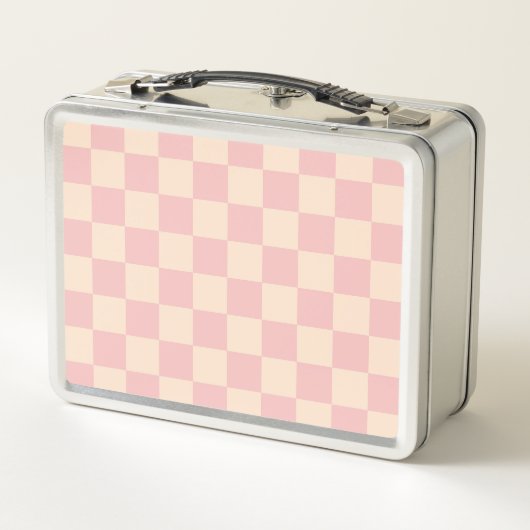 Roze en Crème Checkerboard (Achterkant)