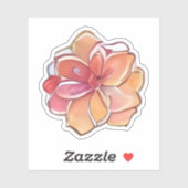 Roze en crèmeventilator sticker (Vel)