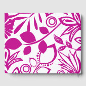 Roze en Crystal Blue Quinceañera Guest Book Gastenboek (Achterkant)