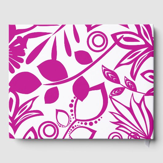 Roze en Crystal Blue Quinceañera Guest Book Gastenboek (Achterkant)