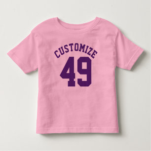Roze en donkere Paarse Toddler   Sport Jersey Desi Kinder Shirts