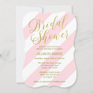 Roze en Faux Gold Vrijgezellenfeest Kaart