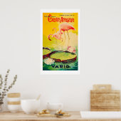  Roze en Geel Flamingo Travel Poster (Keuken)