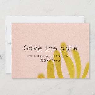 Roze en geel Foto Save The Date